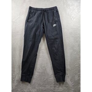 Nike Sportswear Club Jersey Joggers Mens S Black Athleisure BV2762 *Read
